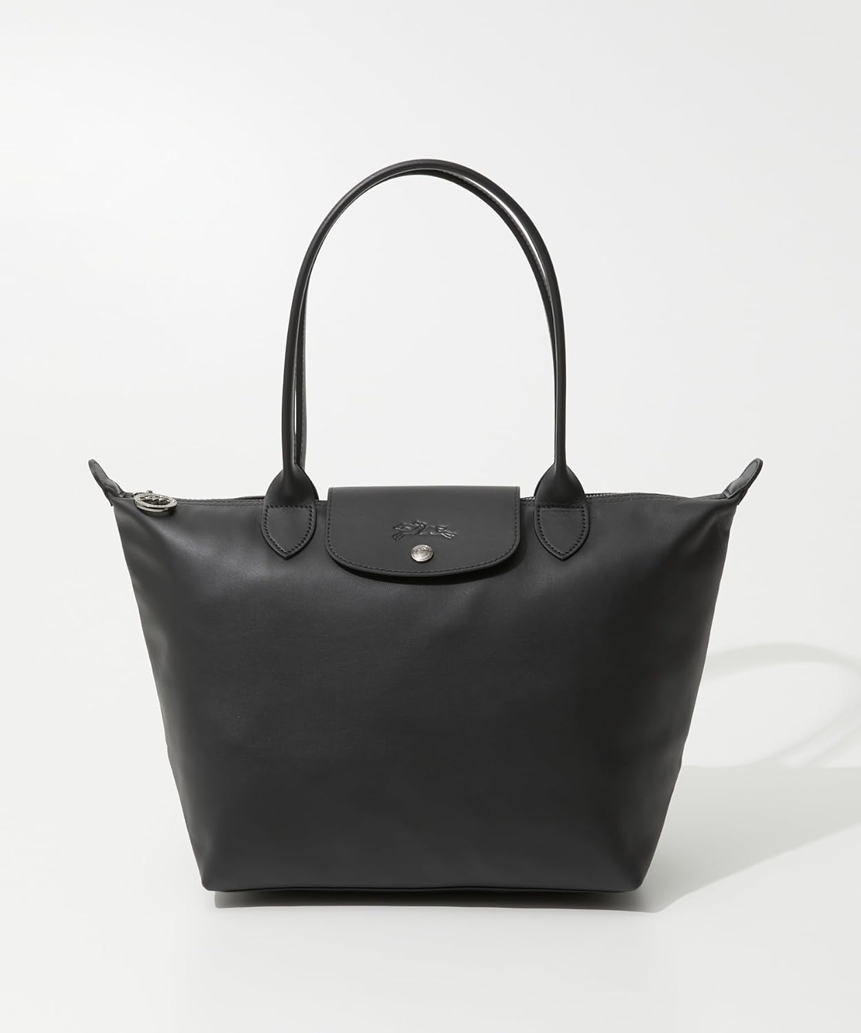 ロンシャン ル プリアージュ トートバッグ M ブラック 黒刺繍